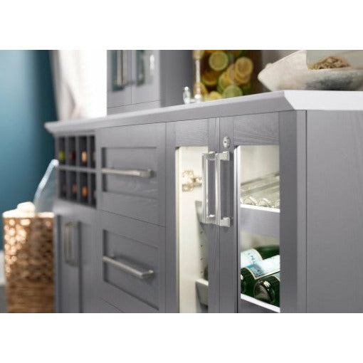 New Age Home Bar Gray 4 Piece Cabinet Set