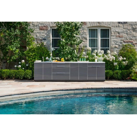 New Age Outdoor Kitchen Aluminum 2 Piece Cabinet Set
