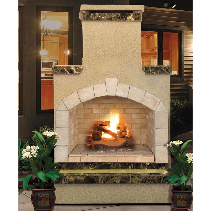 Cal Flame Steel Propane/Natural Gas Outdoor Fireplace FMN1072