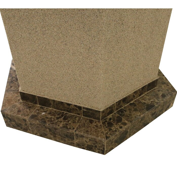 Cal Flame Fire Pit Table with Lava Rocks 60 in. Dining Height Hexagonal / Propane or Natural Gas by Cal Flame