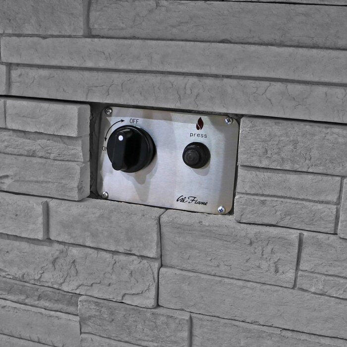 Cal Flame Tile Rectangle Steel Propane Fire Pit Table