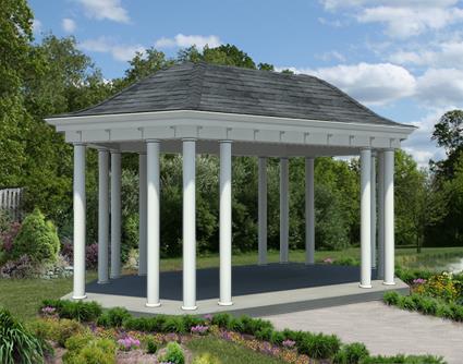 Vinyl Elongated Hexagon Belle Gazebo Fifthroom HSBP0812