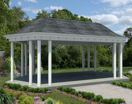 Vinyl Elongated Hexagon Belle Gazebo Fifthroom HSBP0812