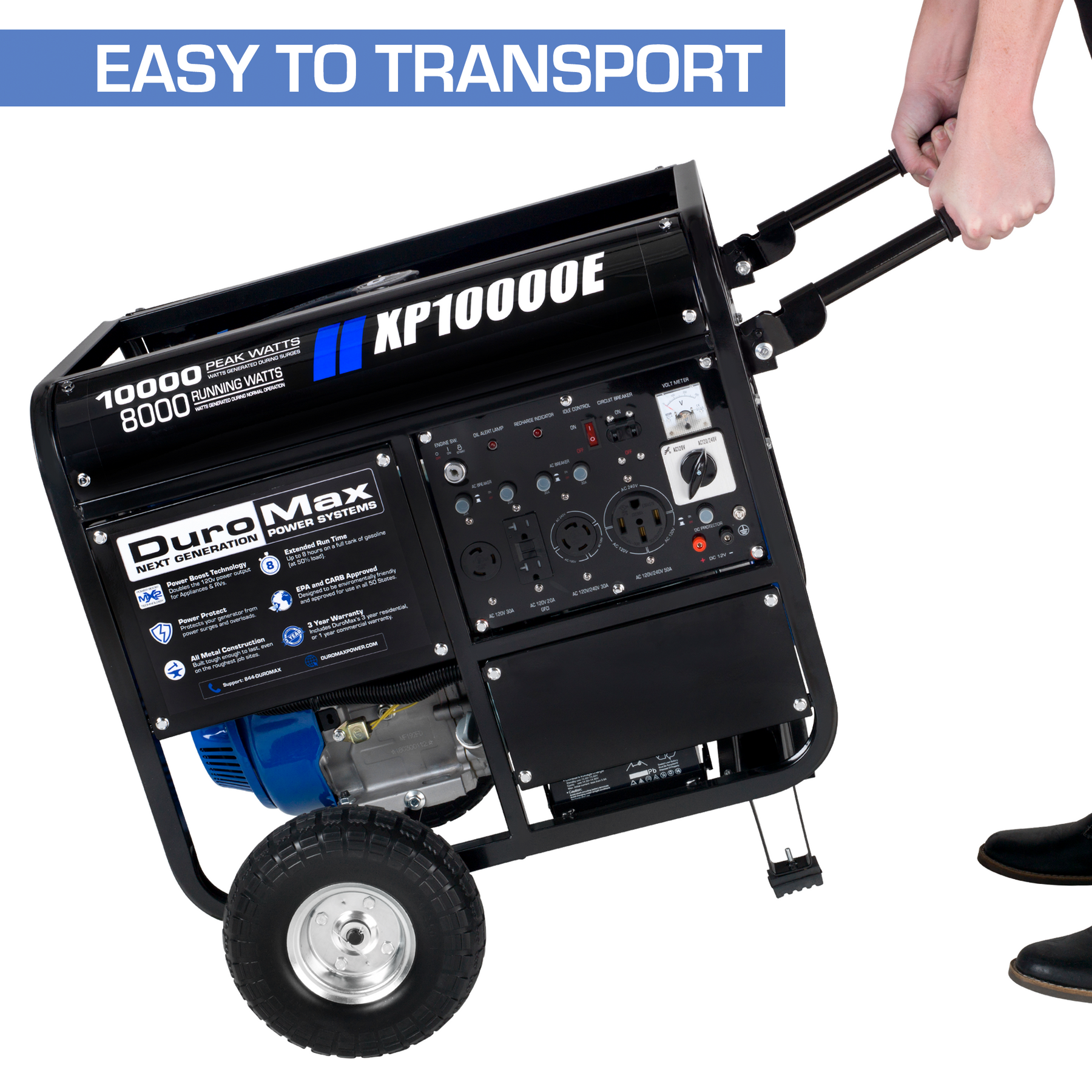 DuroMax 10,000 Watt Gasoline Portable Generator XP10000E