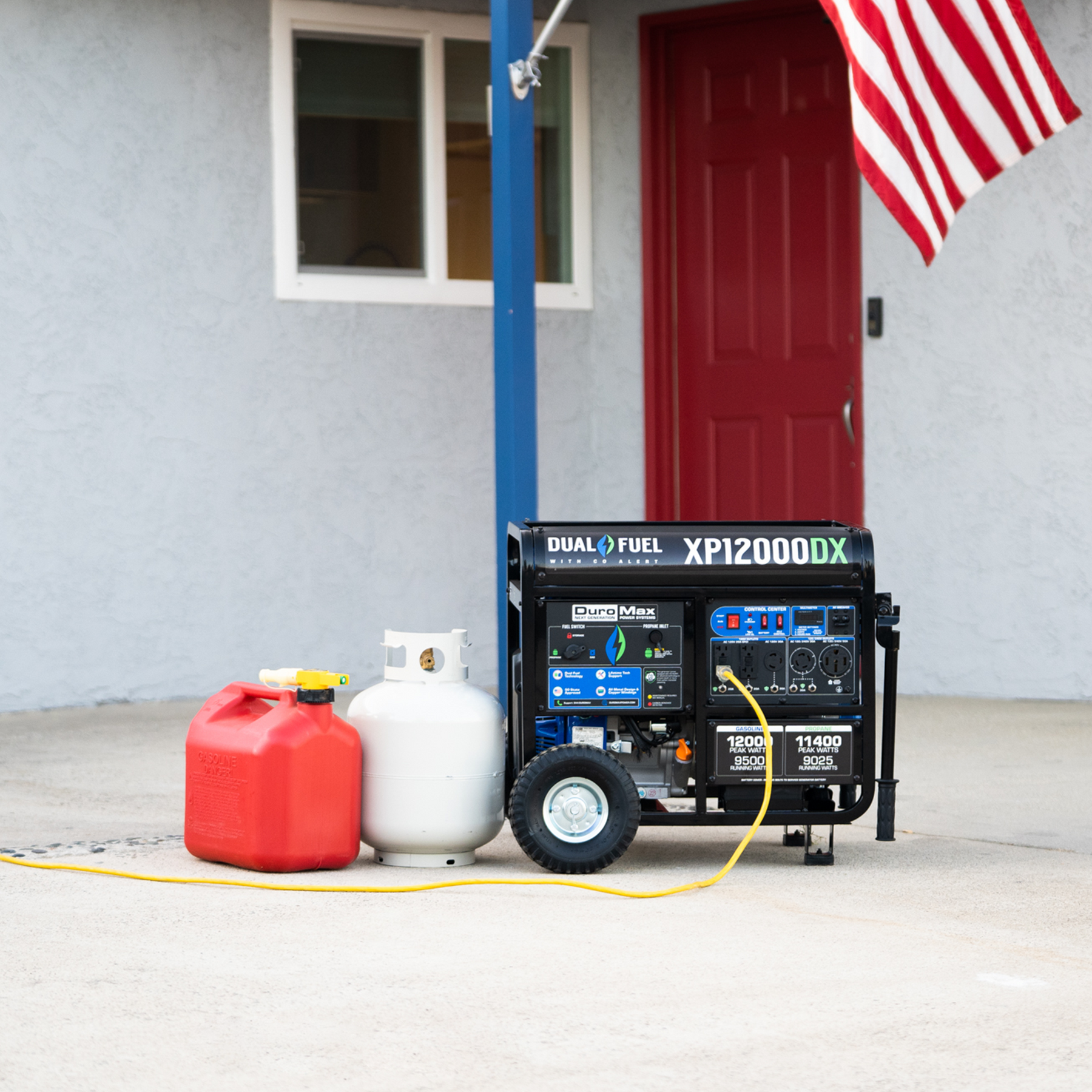 DuroMax 12,000 Watt Dual Fuel Portable Generator w/ CO Alert XP12000DX