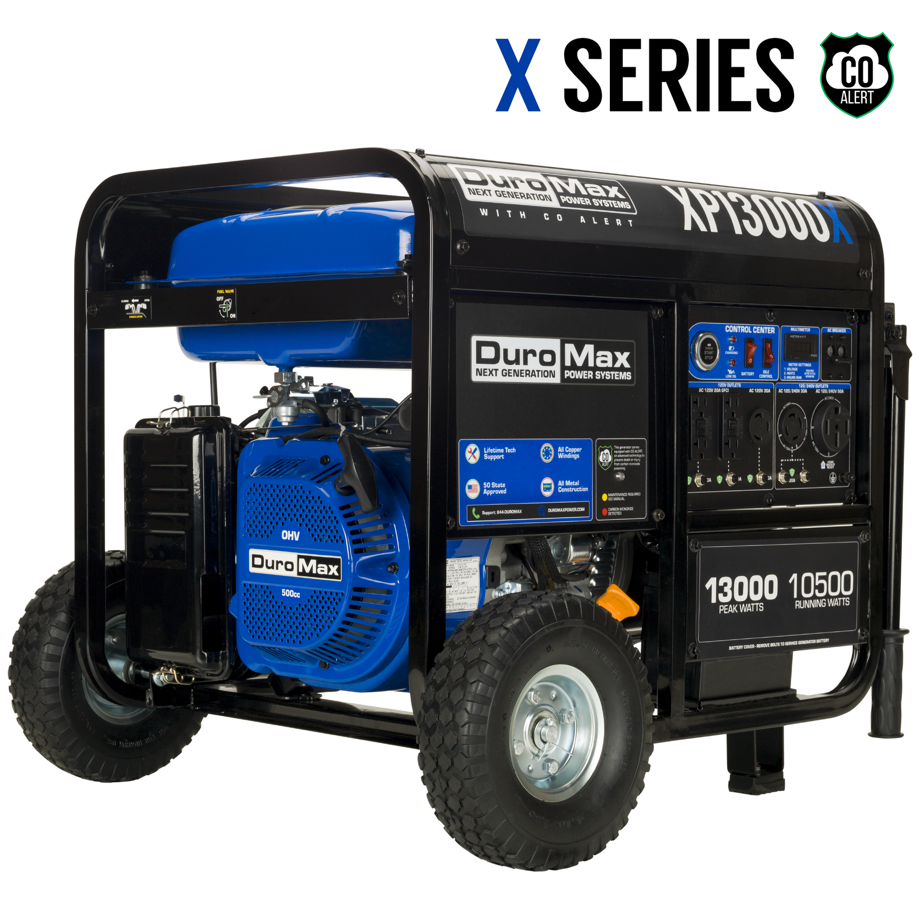 DuroMax 13,000 Watt Gasoline Portable Generator w/ CO Alert XP13000X