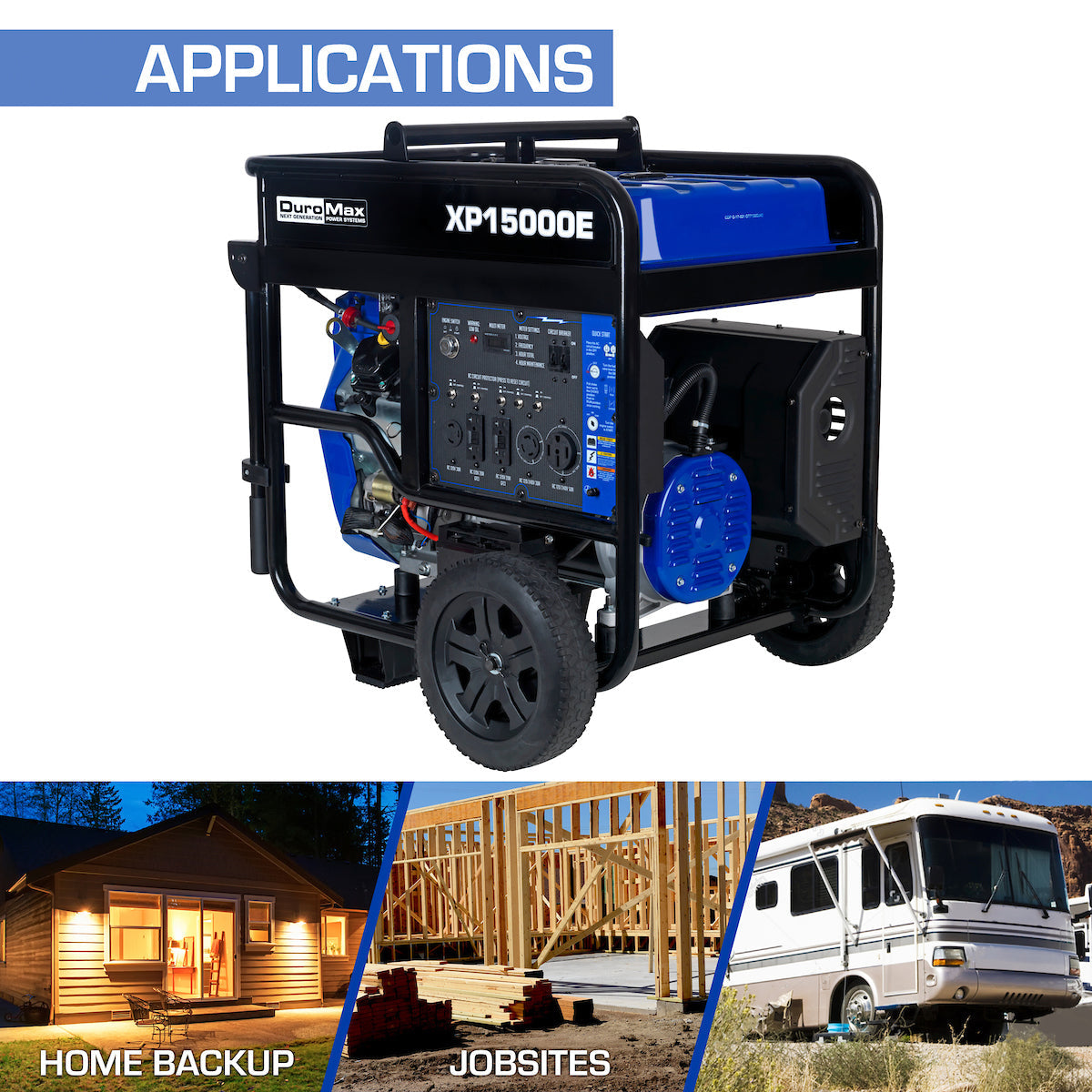 DuroMax 15,000 Watt Gasoline Portable Generator XP15000E