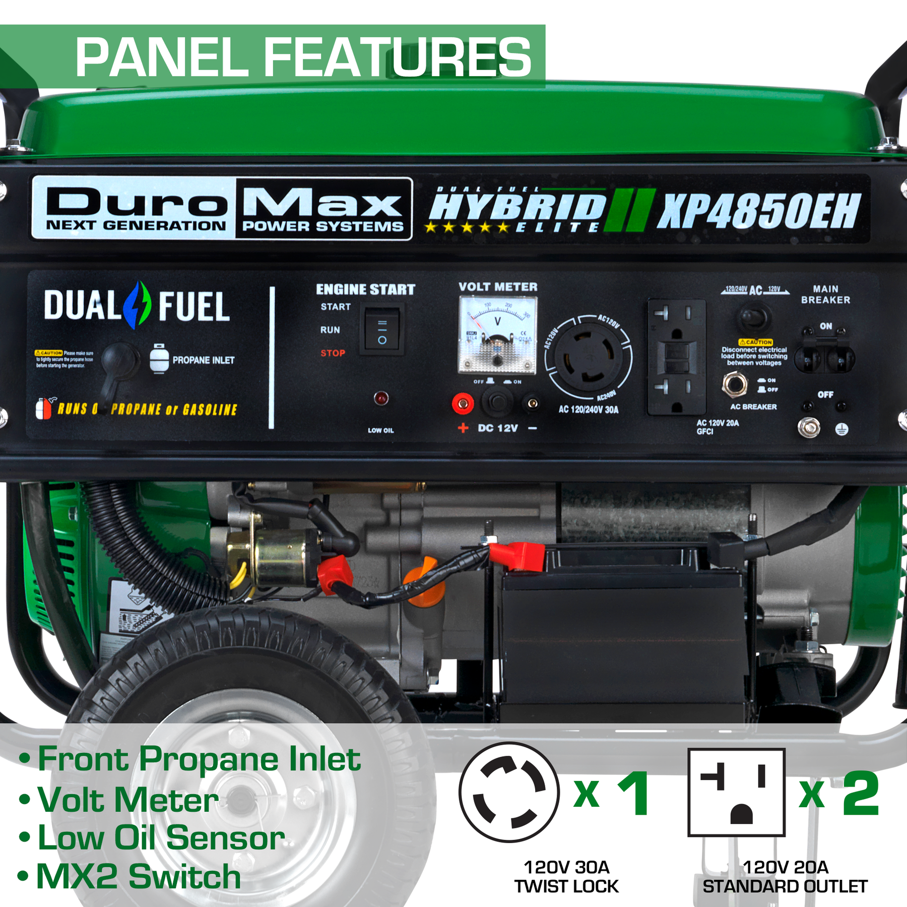DuroMax 4,850 Watt Dual Fuel Portable Generator XP4850EH