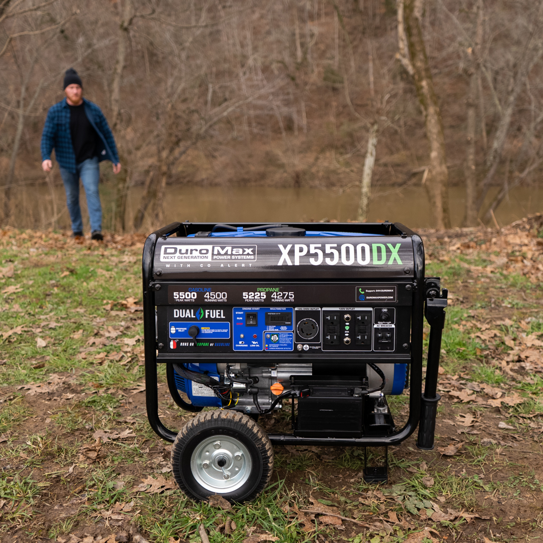 DuroMax 5,500 Watt Dual Fuel Portable Generator w/ CO Alert XP5500DX