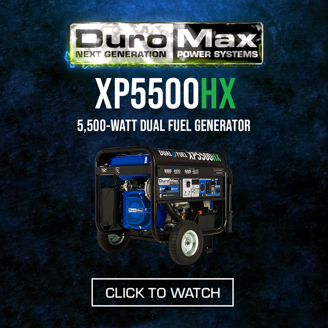 DuroMax 5,500 Watt Dual Fuel Portable HX Generator w/ CO Alert XP5500HX