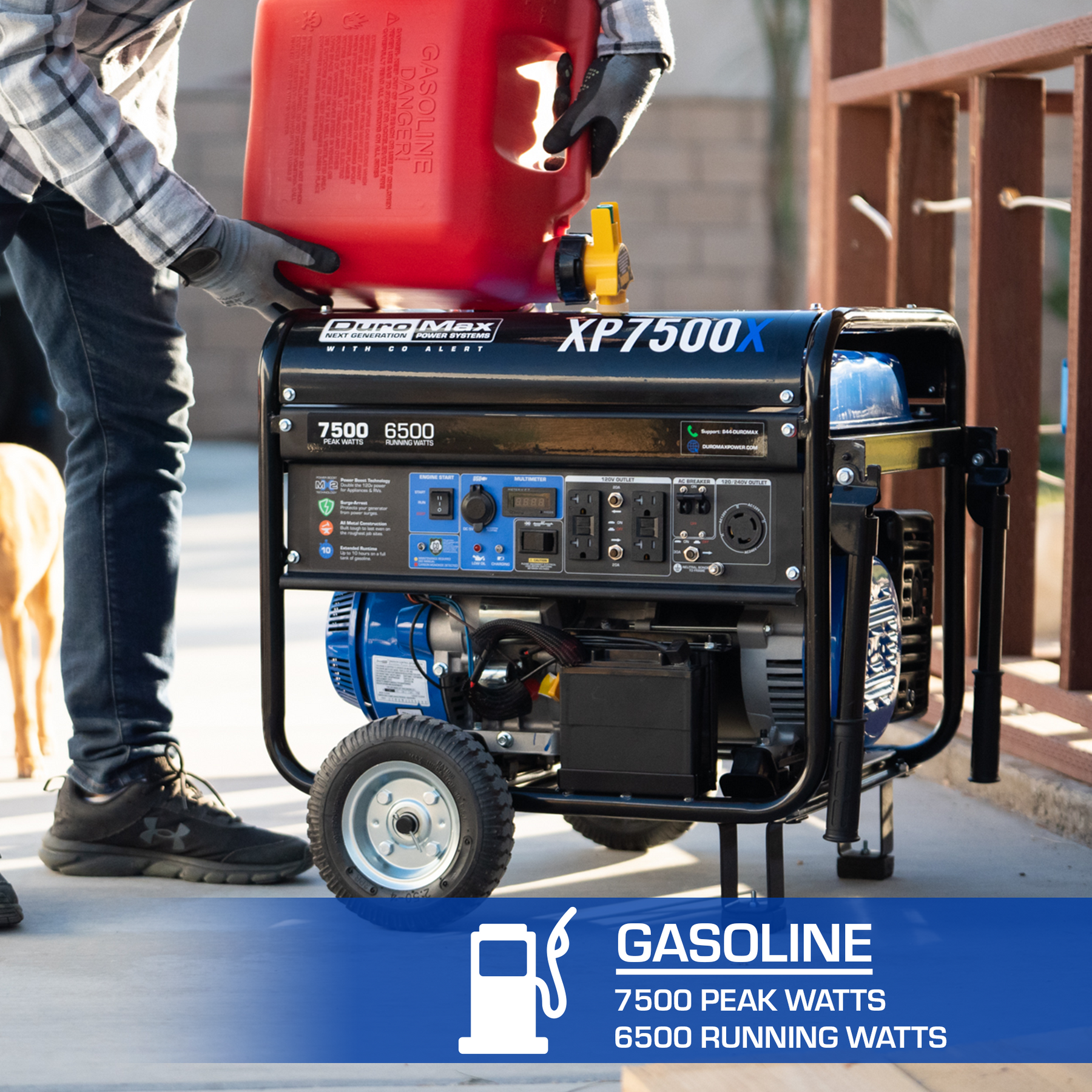 DuroMax 7,500 Watt Gasoline Portable Generator w/ CO Alert XP7500X
