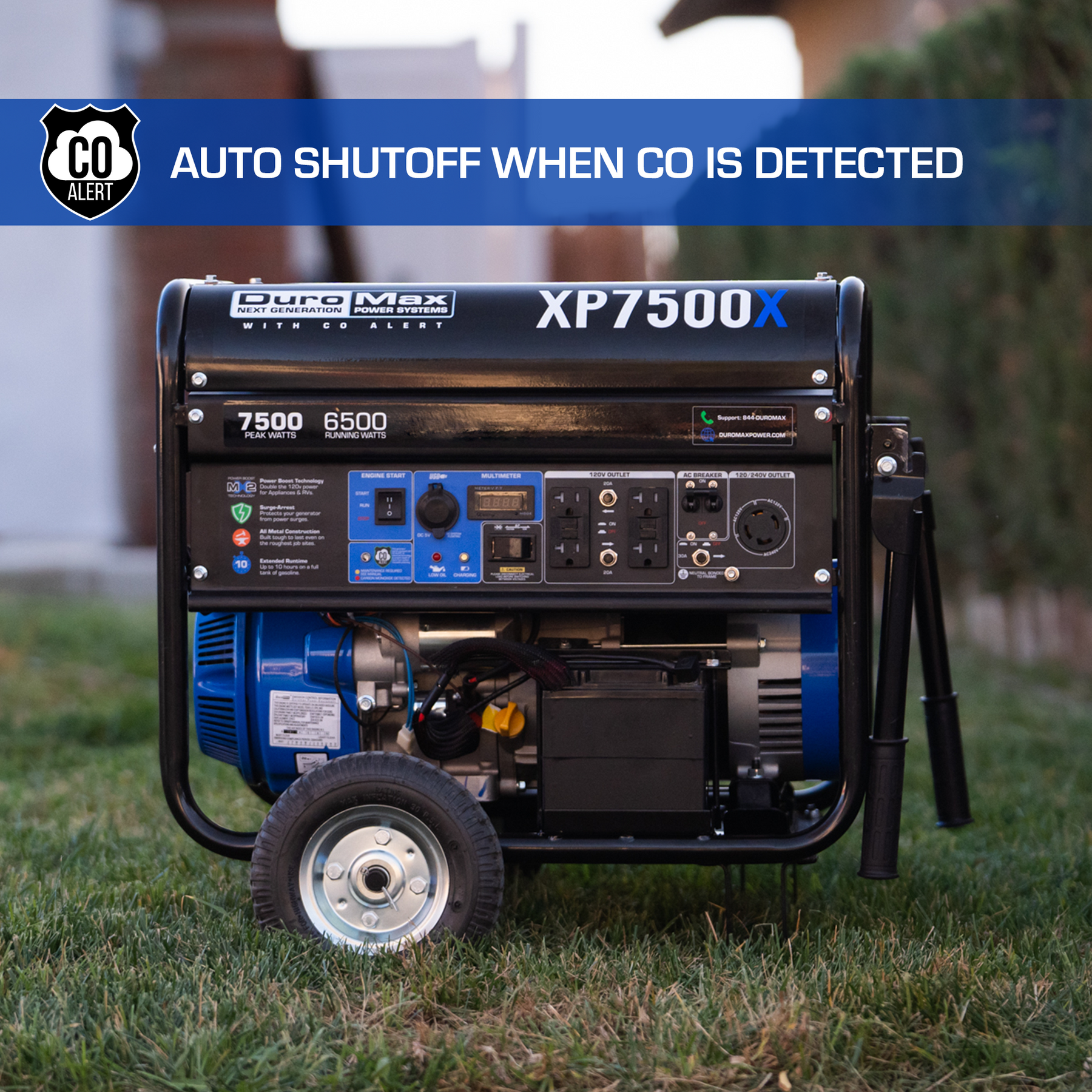 DuroMax 7,500 Watt Gasoline Portable Generator w/ CO Alert XP7500X