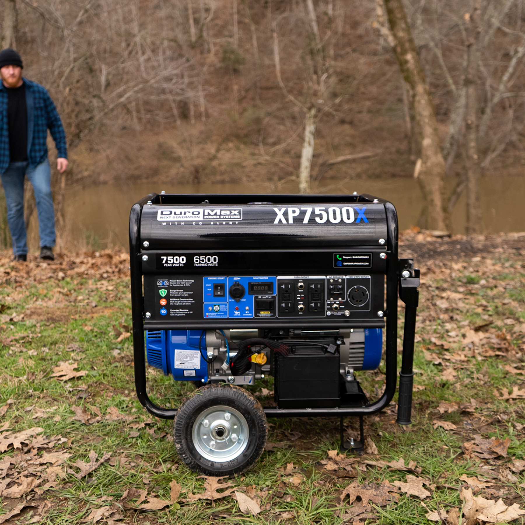 DuroMax 7,500 Watt Gasoline Portable Generator w/ CO Alert XP7500X