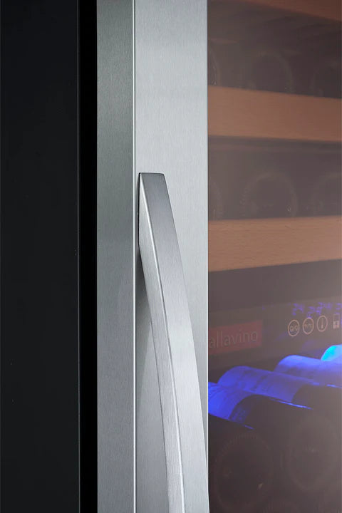 Allavino 24" Wide FlexCount II Tru-Vino Technology 172 Bottle Dual Zone Stainless Steel Left Hinge Wine Refrigerator