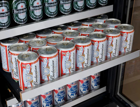 Allavino 47" Wide FlexCount II Series 56 Bottle/154 Can Dual Zone Stainless Steel Side-by-Side Wine Refrigerator/Beverage Center