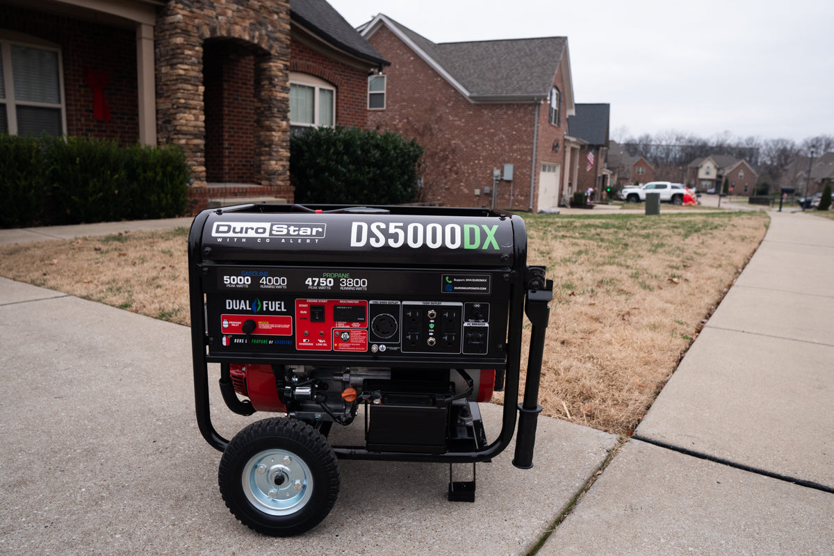 DuroMax 4,500 Watt Dual Fuel Portable Generator w/ CO Alert DS4500DX