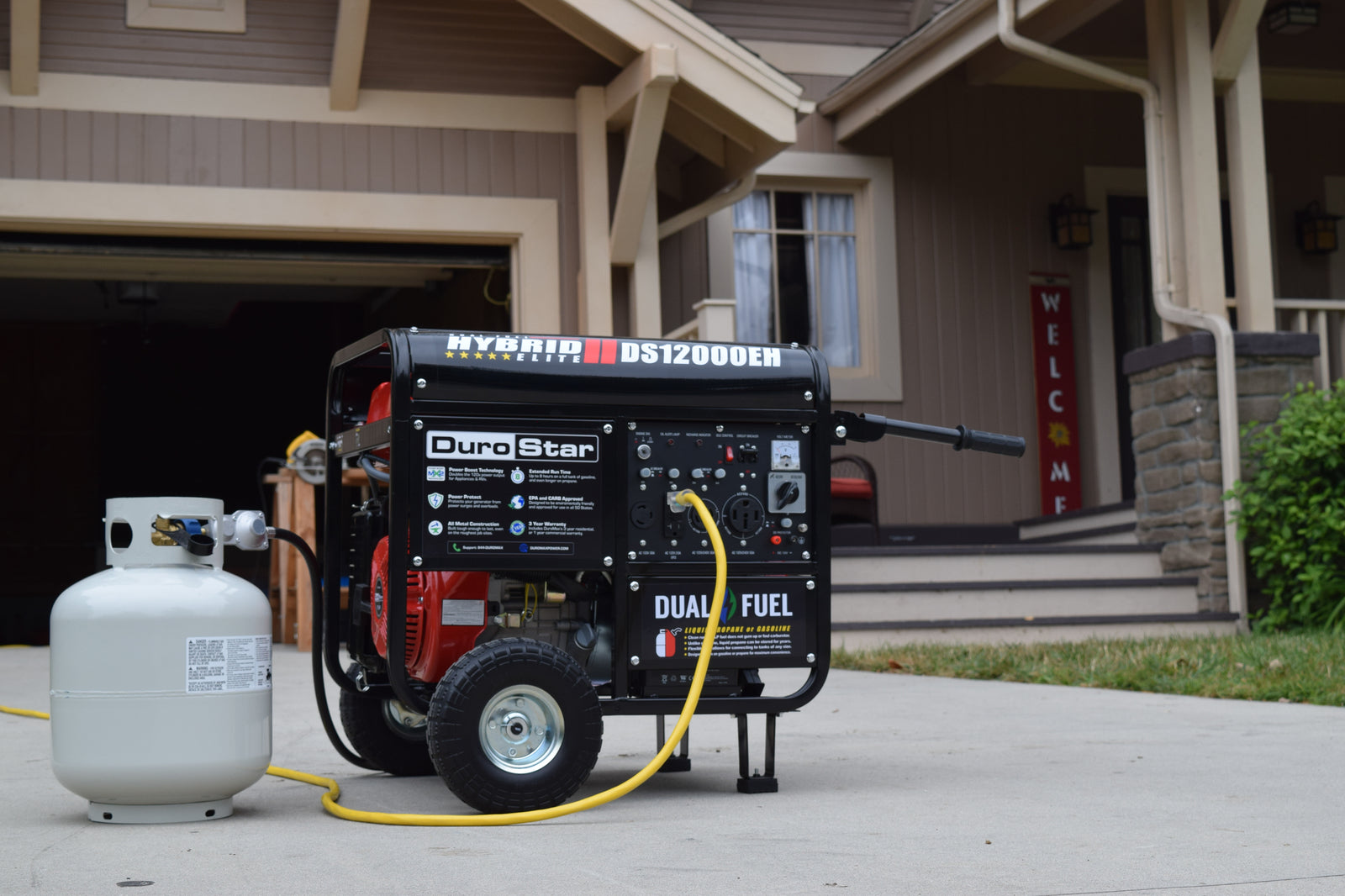 DuroMax 12,000 Watt Dual Fuel Portable Generator DS12000EH