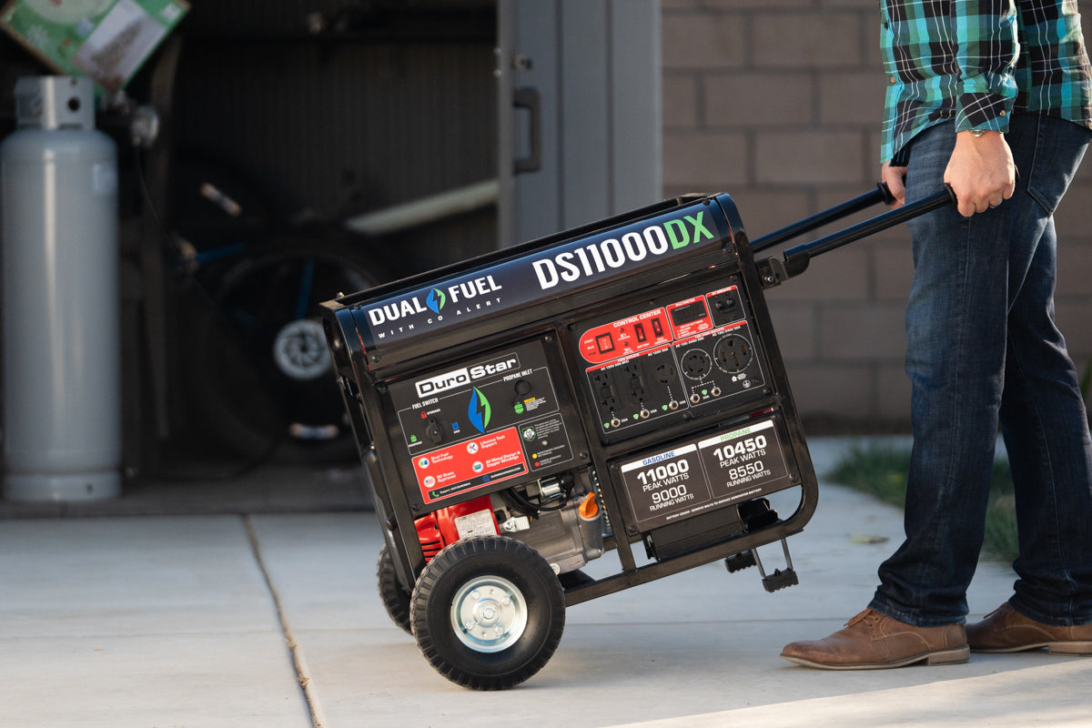 DuroMax 11,000 Watt Dual Fuel Portable Generator w/ CO Alert DS11000DX