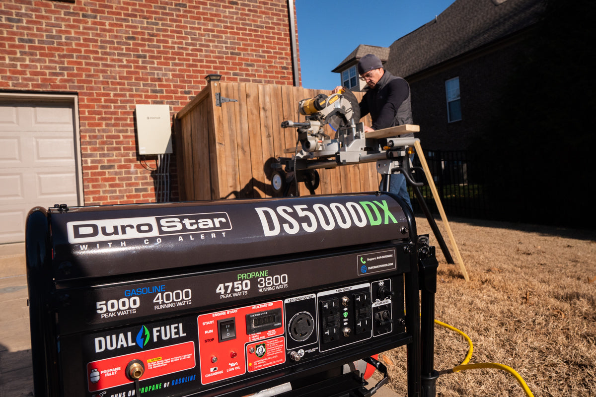 DuroMax 4,500 Watt Dual Fuel Portable Generator w/ CO Alert DS4500DX