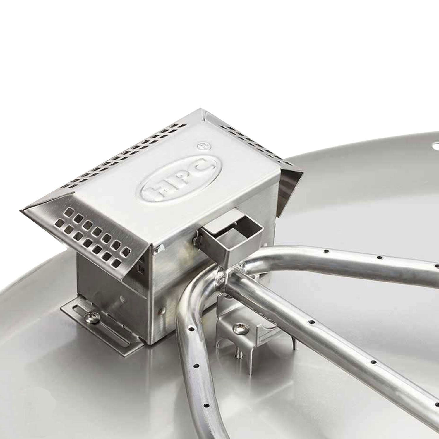 HPC Fire FPPK Push Button Flame Sensing Gas Fire Pit Kit, Round Flat Pan