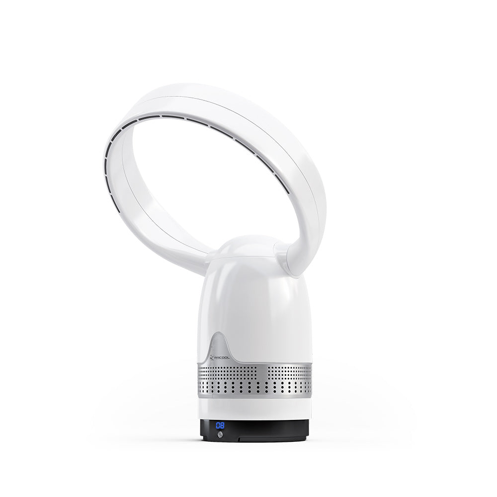 MRCOOL MRBREEZE Silver Circle Bladeless Fan and Air Purifier | MRFAN36PLCAG