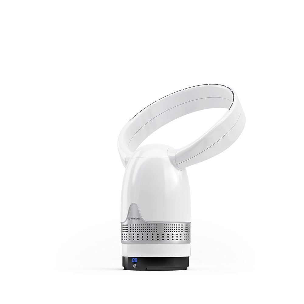 MRCOOL MRBREEZE Silver Circle Bladeless Fan and Air Purifier | MRFAN36PLCAG