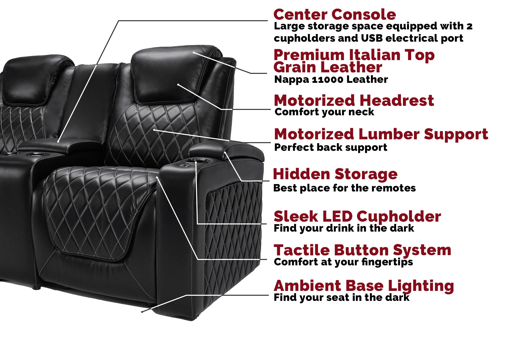 Valencia Oslo Center Console 2 Seat Edition