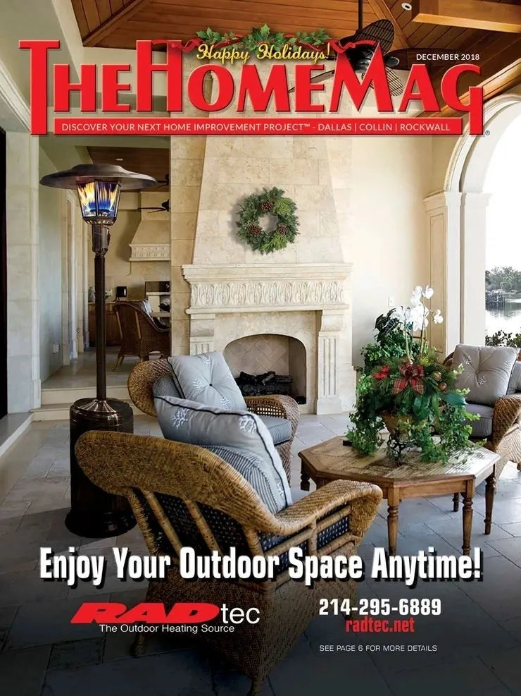 Radtec 96" Real Flame Propane Patio Heater - Antique Bronze Finish (40,000 BTU)