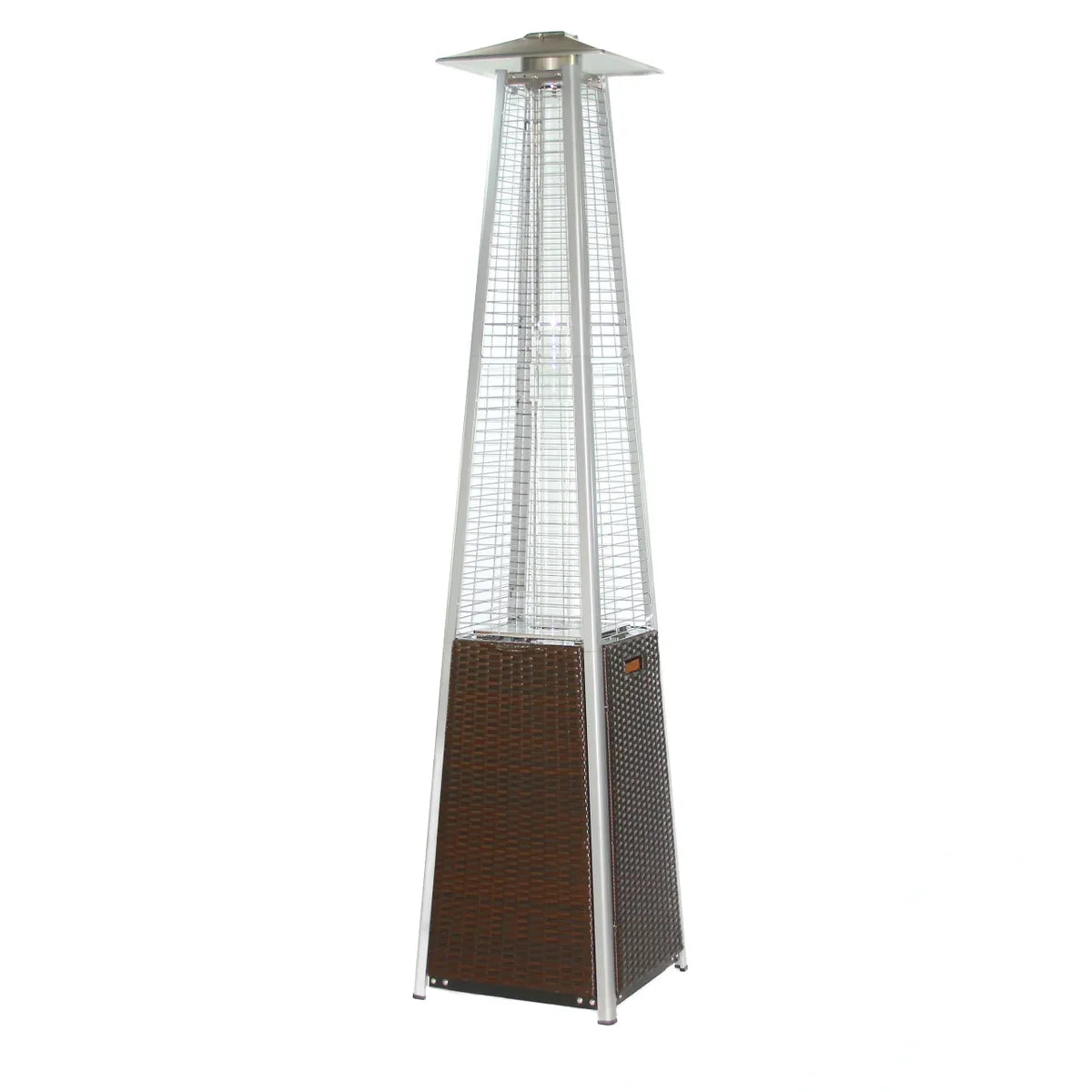 Radtec 89" Tower Flame Propane Patio Heater - Dark Brown Wicker (41,000 BTU) TF3-WK-DRK-BRN