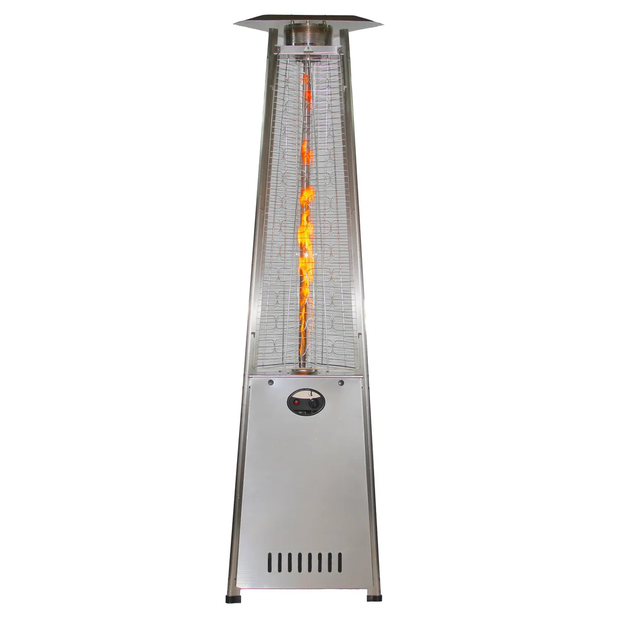 Radtec 93" Pyramid Flame Natural Gas Patio Heater - Stainless Steel Finish (41,000 BTU) 80-LLP-PT-HTR