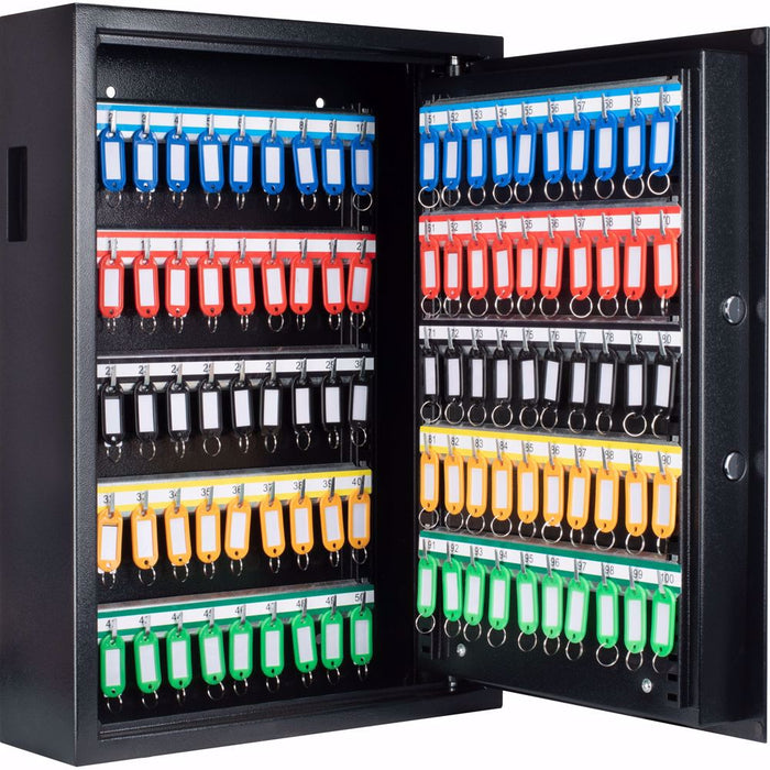 BARSKA 100 Key Cabinet Digital Wall Safe (Black) AX13370
