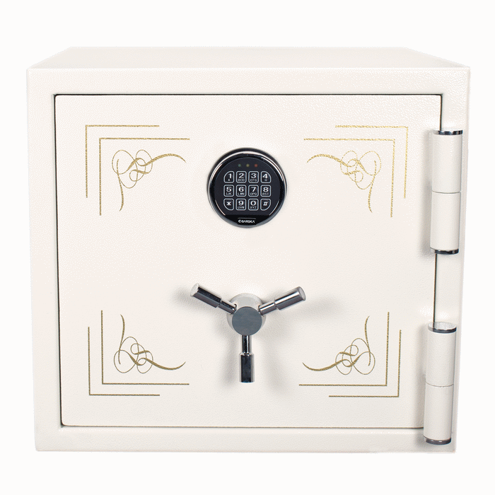 BARSKA 1.91 Cu. Ft. Keypad Fireproof Jewelry Safe, White AX13616
