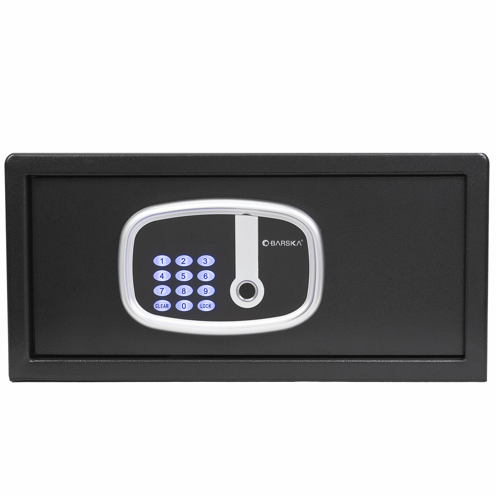 BARSKA Biometric Digital Keypad Security Safe with Interior Lights AX13632