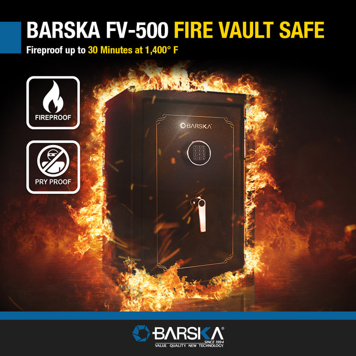 BARSKA FV500 Fire Vault Digital Keypad Safe AX12674