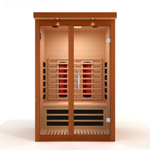 Golden Designs Dynamic Llumeneres 2-Person Full Spectrum Near Zero EMF Infrared Sauna DYN-6215-03 FS
