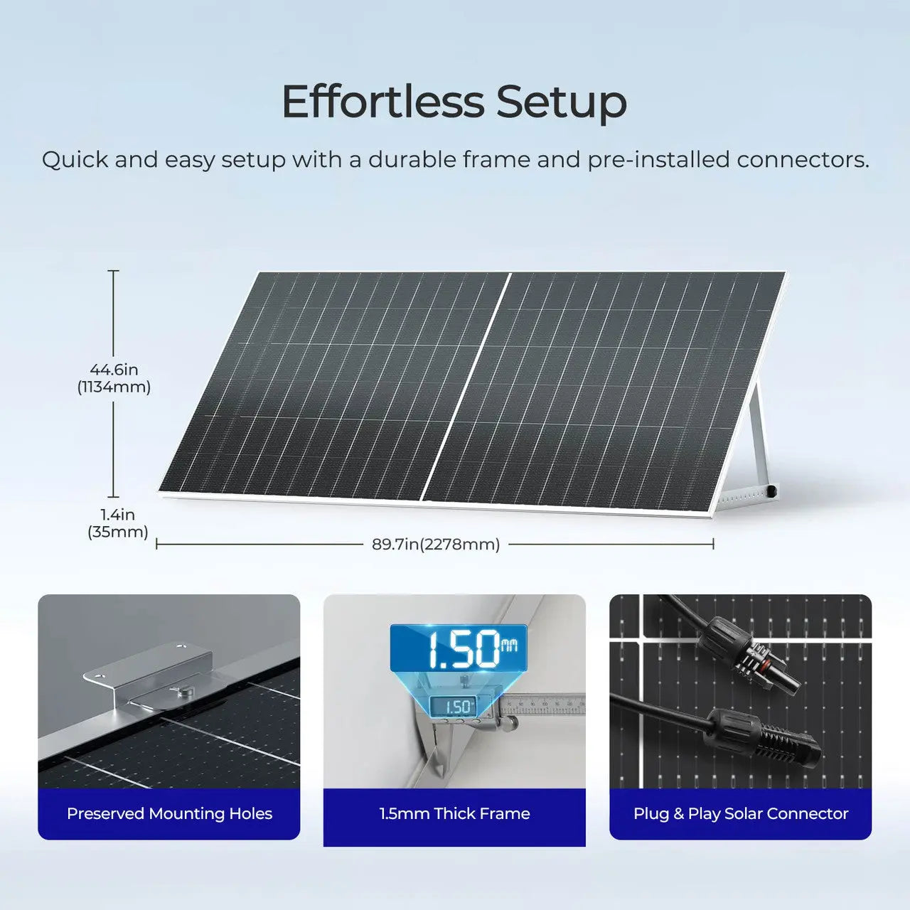 Renogy 590W N-Type Bifacial Solar Panel（2-Pack） RSP590DCT-144x2-US
