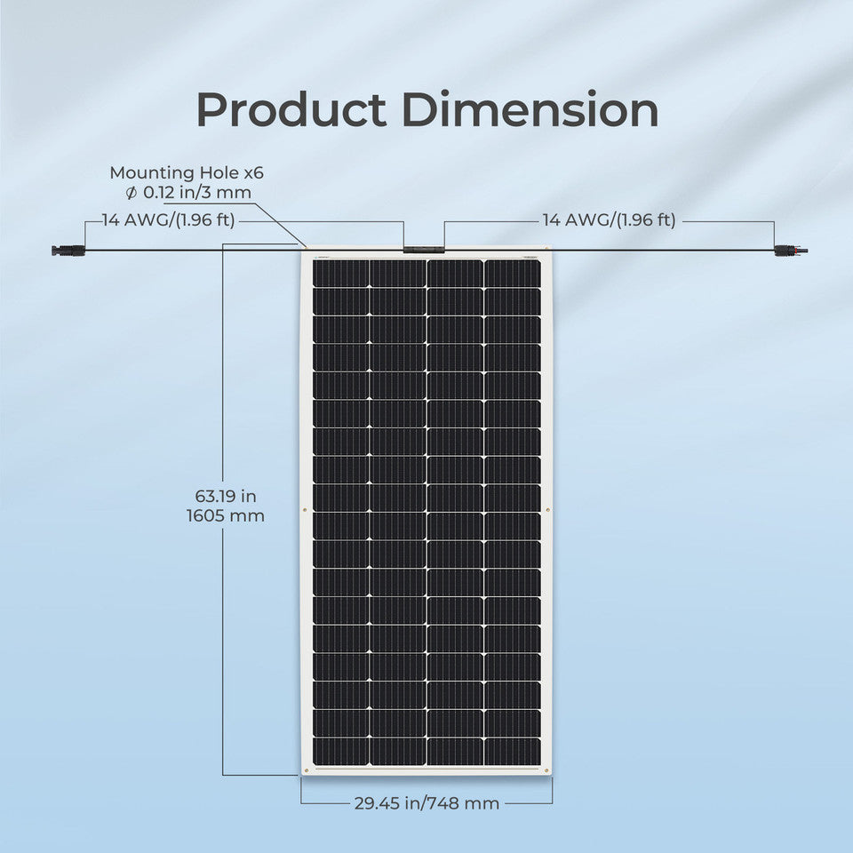 Renogy 4 Pieces 200 Watt 12 Volt Flexible Monocrystalline Solar Panel  RSP200DB-72x4