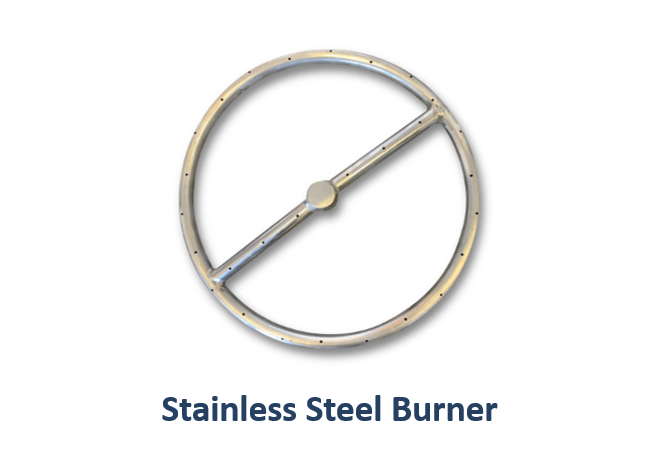 Slick Rock Concrete Cascade Conical Fire on Glass Water Bowl with Match Ignition + Free Cover