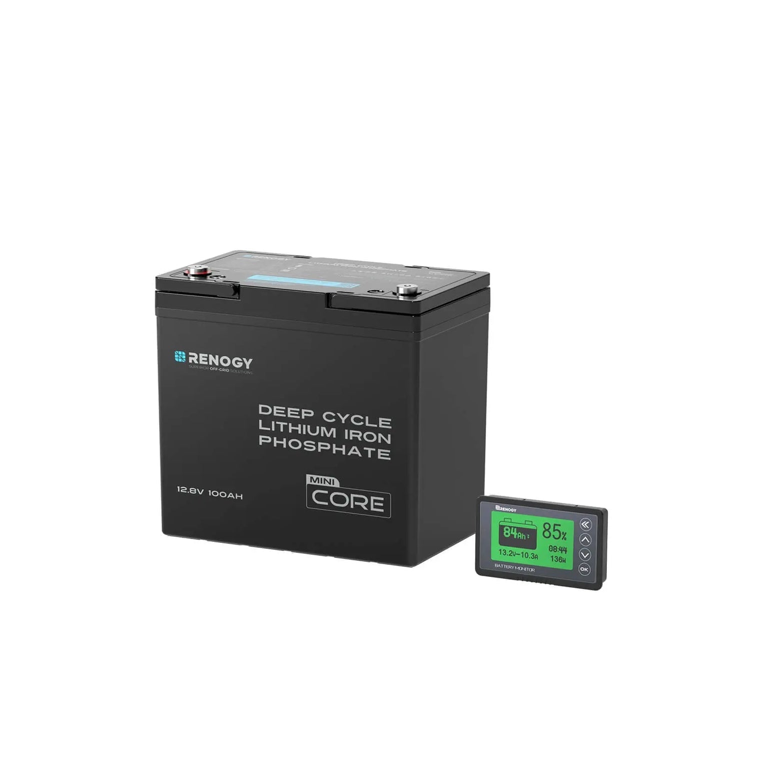 Renogy Mini Size 12.8V 100Ah Lithium Iron Phosphate Battery RBT12100LFP-M-US