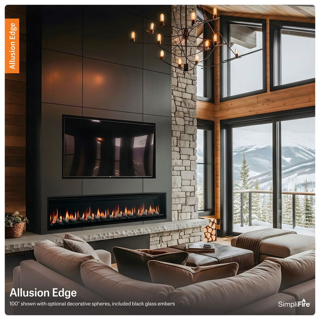 SimpliFire 50-in Allusion Edge Virtual LCD Linear Electric Fireplace  SF-ALLE50