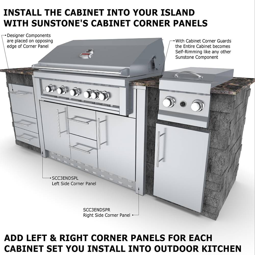 Sunstone 46″ Gas Grill Base Cabinet – Item No. SAC46GLPCD