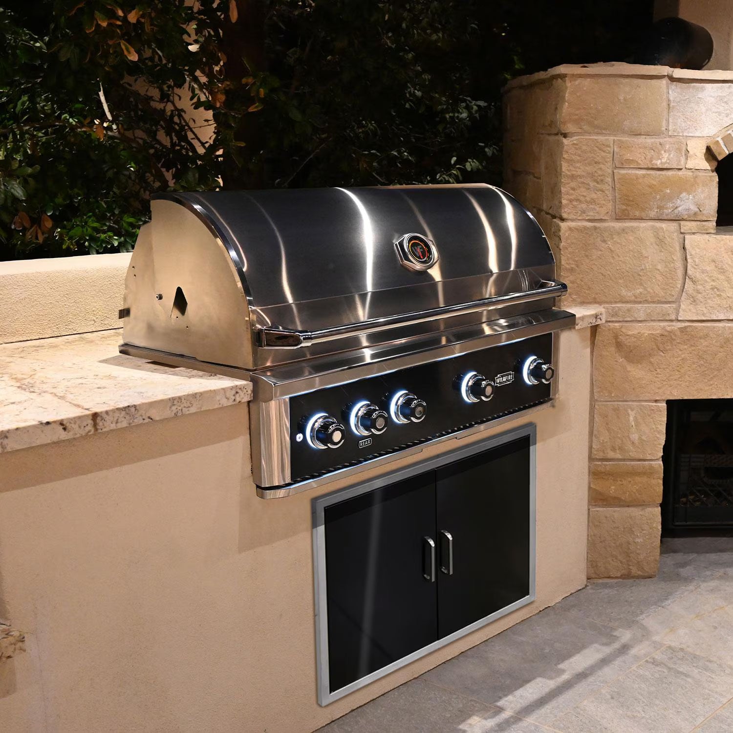 Wildfire Ranch Pro 4 Burner Built-In 304 SS Propane Grill - WFPRO42G-SS-LP