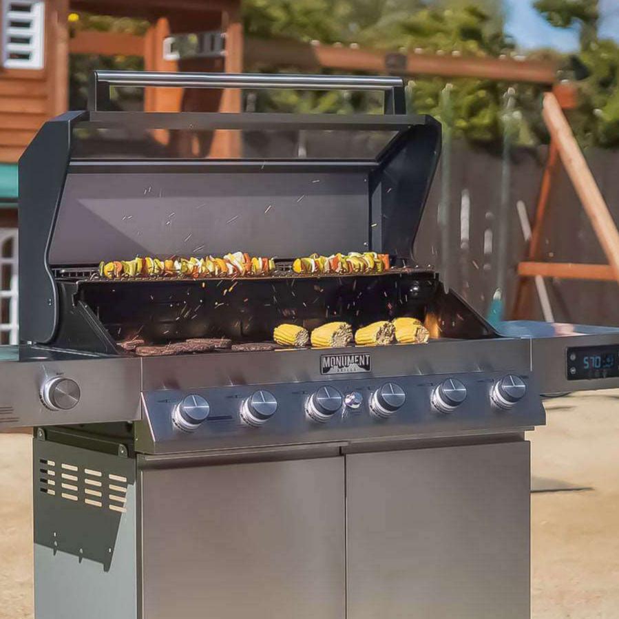 Monument Grills Denali 605 Stainless Smart Gas Grill 6 Burners Propane & Natural Gas