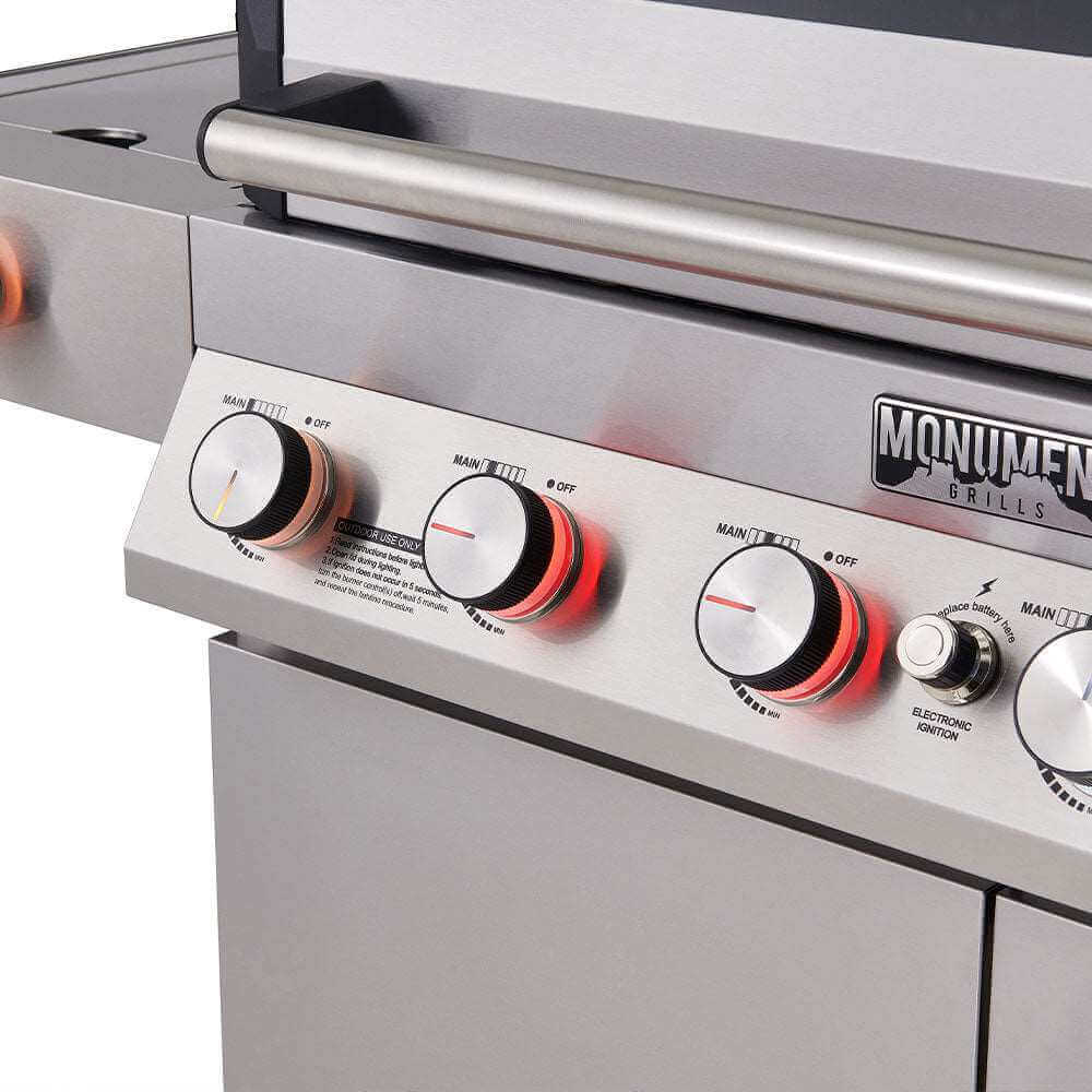 Monument Grills Denali 605 Stainless Smart Gas Grill 6 Burners Propane & Natural Gas