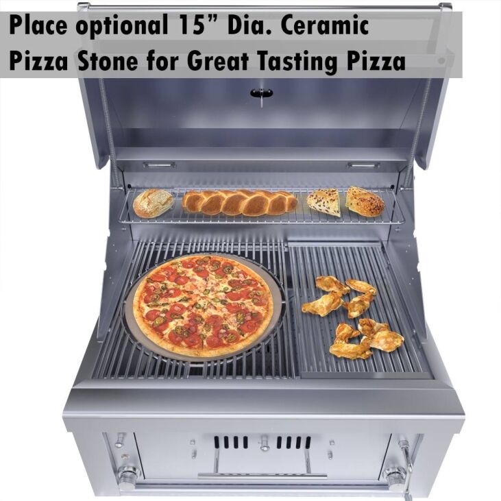 Sunstone® Series 30” Gas Burners Hybrid Single Zone Charcoal/Wood Burning w/Infra-Red Burner Grill – SUNCHZ30