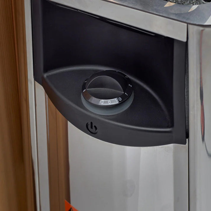 Golden Designs Kaarina 6-Person Red Cedar Outdoor Sauna & Harvia Traditional Electric Heater Kit | GDI-8506-01