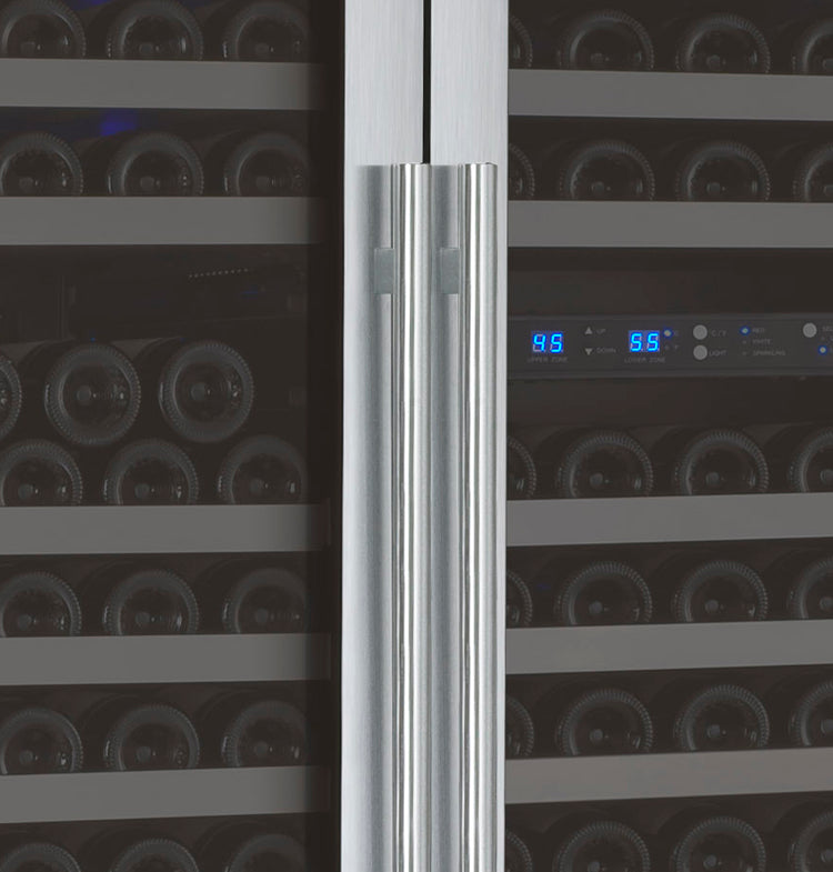 Allavino 47" Wide FlexCount II Tru-Vino 349 Bottle Three Zone Stainless Steel Side-by-Side Wine Refrigerator BF 3Z-VSWR7772-S20