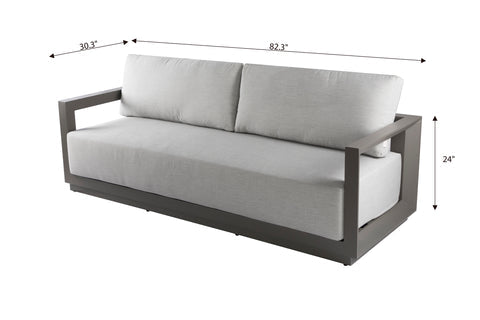 Newport Outdoor Aluminum 3-Seat Sofa with Sunbrella® Cushions (OS-2505T)