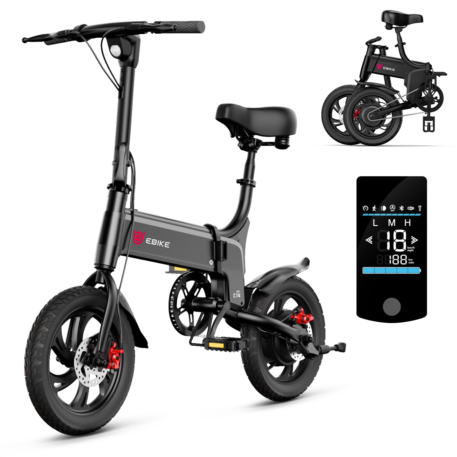 Sisigad 14" Lynx Plus Folding Electric Bike for Kids