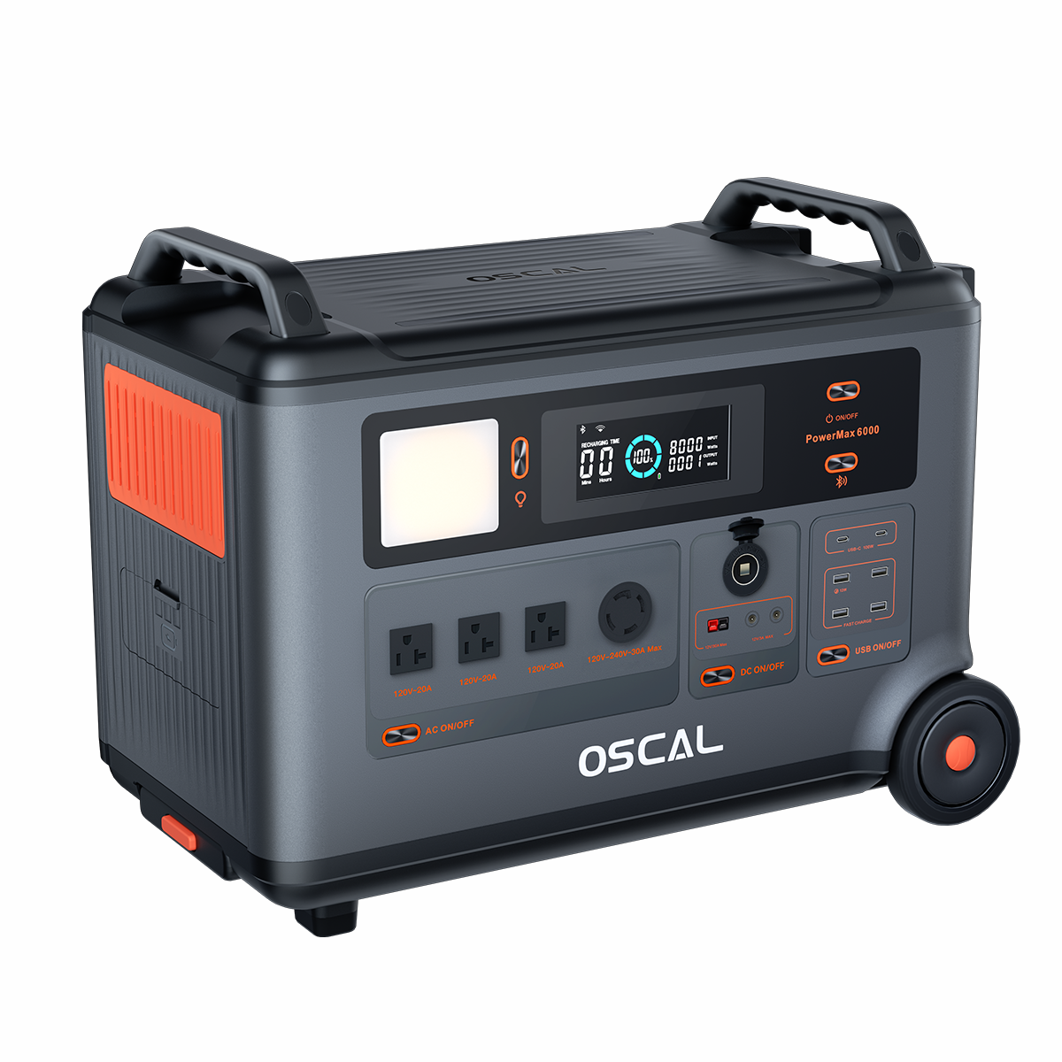 Oscal PowerMax 6000 6000W Portable Power Station with 120/240V Dual Voltage